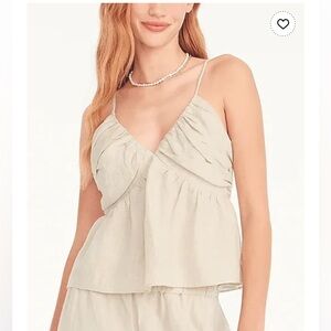 J.Crew v-neck gathered linen camisole